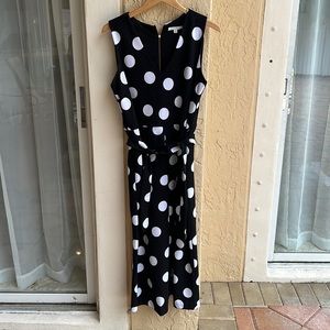 Tash & Sophie Black and White Polka Dot Jumpsuit Size Large